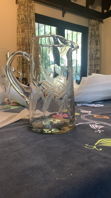 Jarro Agua/Jugo, diseño “Flor y Espigas”