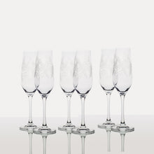 Cargar imagen en el visor de la galería, Set Jarro y 6 copas pisco sour / Diseño &quot;Flor y Espigas&quot;